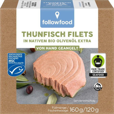 Followfood MSC Tonhalfilé Bio-olívaolajban 160g - DE-ÖKO-006