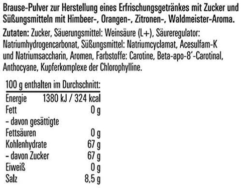 Frigeo Ahoj-Brause por – tárolódoboz, 500 tasak, 2,9 kg-os zacskóban