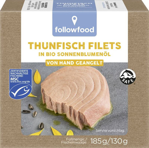 Followfood MSC tonhalfilé bio napraforgóolajban 185g - DE-ÖKO-006
