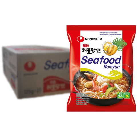 Nong Shim Instant tészta tenger gyümölcsei Ramyun 20 x 125g