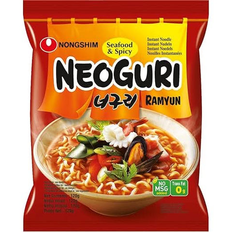 Nong Shim Neoguri instant tészta tenger gyümölcseivel és fűszeres ramennel 20 x 120g