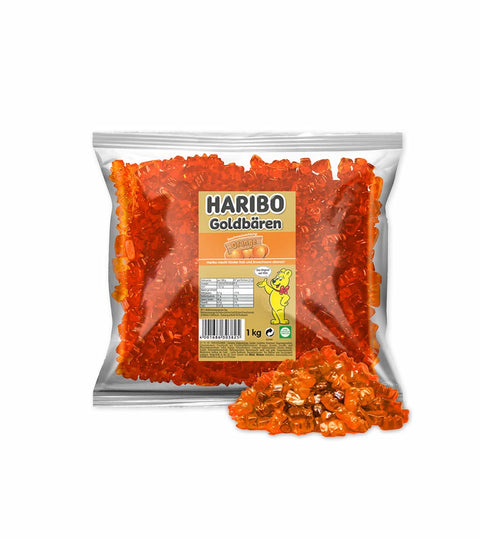 Haribo Goldbären gyümölcslé – Narancs, fajtatiszta gumicukrok, 1 kg