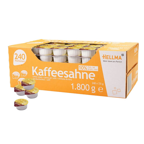Hellma kávétejszín 10% zsírtartalom 240 db egyenként 7,5 g - 1,8 kg