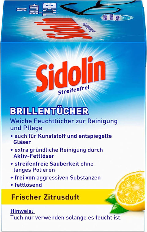 Sidolin szemüvegtisztító kendő (50 db)