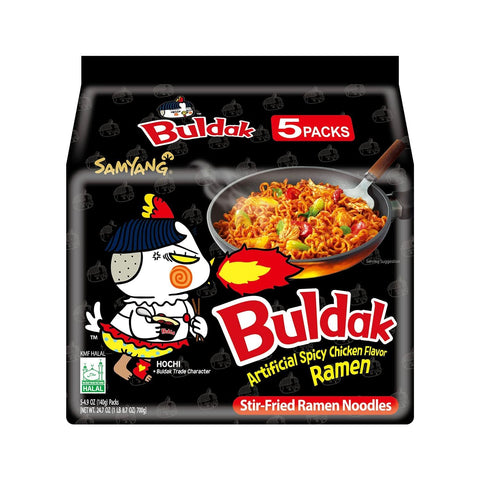 Samyang Buldak Hot Chicken fekete 5 darabos csomag