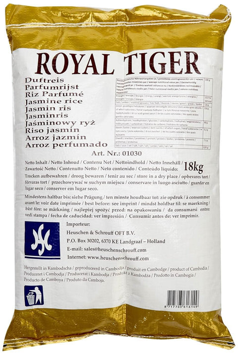 Royal Tiger jázmin rizs, 1 csomag (1 x 18 kg)