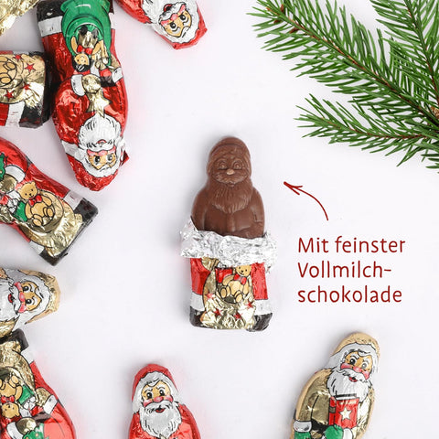 Riegelein tömör Mikulás figura fémdobozban, 70 darab