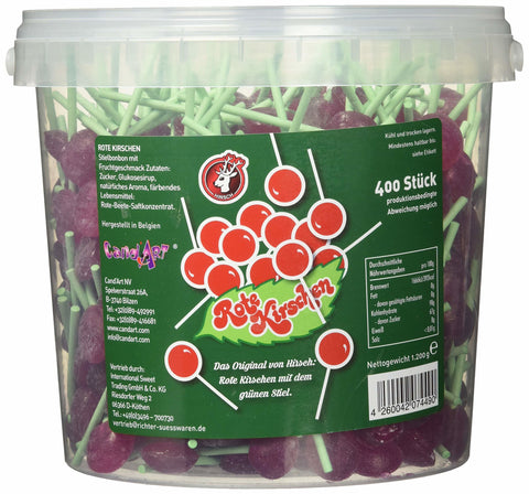 Hirsch Piros Cseresznye Nyalóka, 400 db vödörben, 1,2 kg