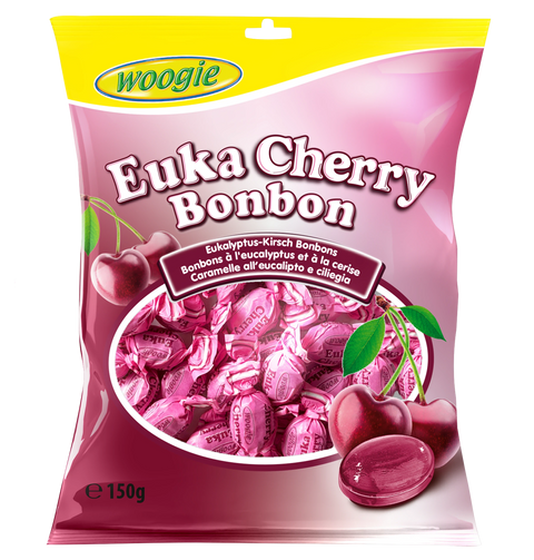 Woogie Euka cseresznyés szopogatóscukorka 150g