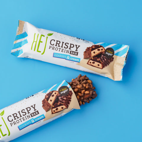 HEJ Crispy Bar fehérjeszelet Cookies & Cream 45g