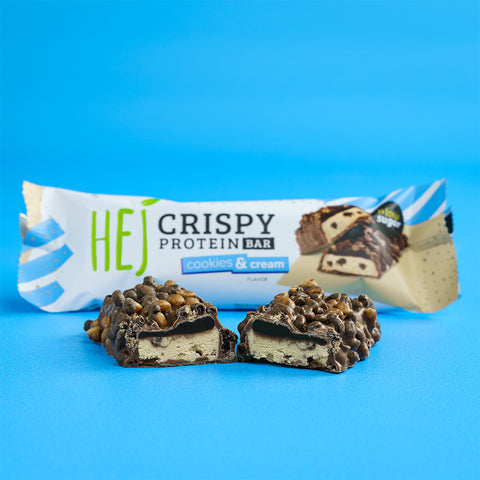 HEJ Crispy Bar fehérjeszelet Cookies & Cream 45g