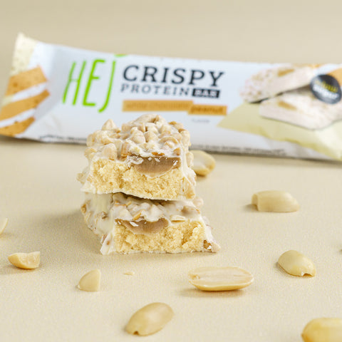 HEJ Crispy Bar fehér csokoládés-földimogyorós fehérjeszelet 45g