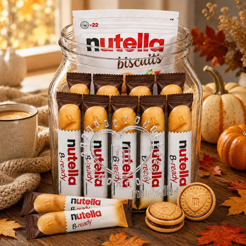 Nutella ajándéküveg B-ready-vel és keksszel – 31 snack az üvegben – 502g