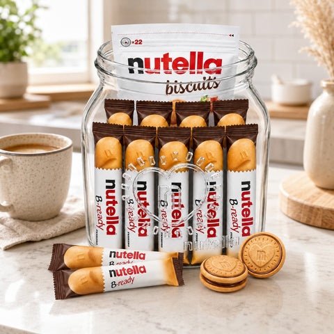 Nutella ajándéküveg B-ready-vel és keksszel – 31 snack az üvegben – 502g