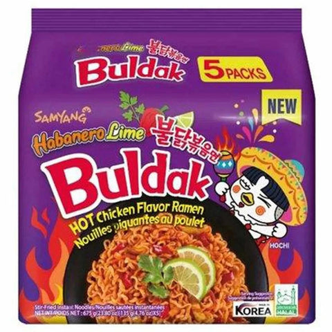 Samyang Buldak Habanero Lime Lila 5-ös Csomag