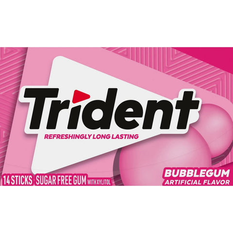 Trident Bubblegum rágógumi - 14 szelet