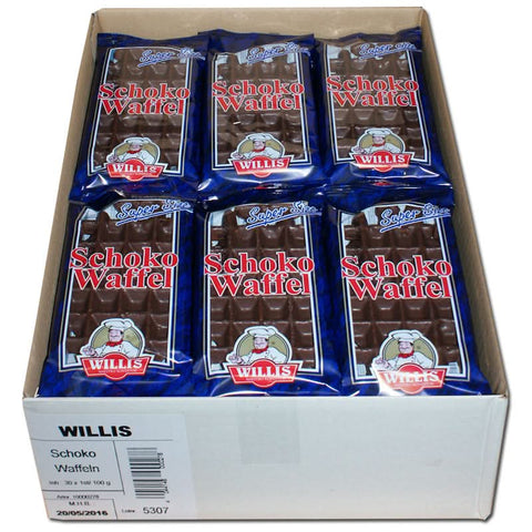 Willis csokoládés ostyaszelet 30x90g