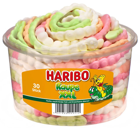 Haribo Hernyó XXL kerek doboz 30 darab