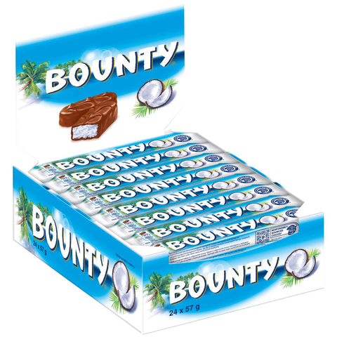Bounty szelet - kókuszos csokoládé szelet, nagy kiszerelés 24x57g