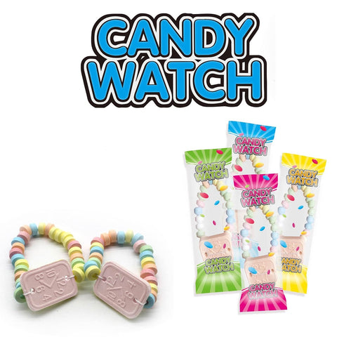 CANDY WATCH Szőlőcukor Órák (50 db) – Színes ehető órák gyermek születésnapra és partira – Retro édesség nagy csomag 725g