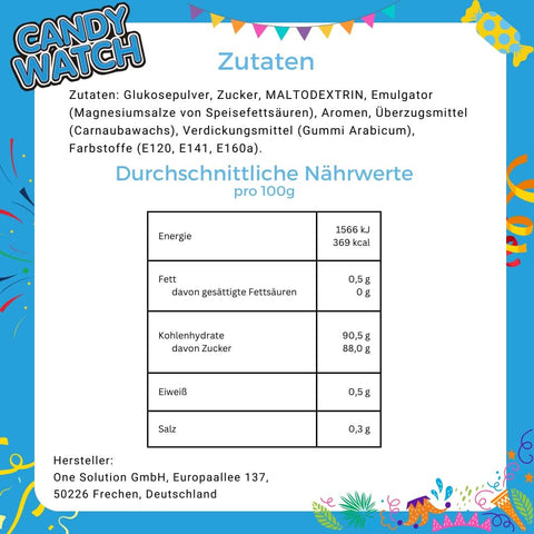 CANDY WATCH Szőlőcukor Órák (50 db) – Színes ehető órák gyermek születésnapra és partira – Retro édesség nagy csomag 725g