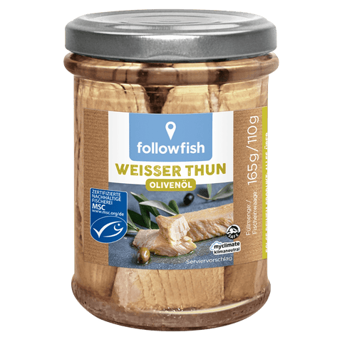 Followfood Fehér Tonhal Bio Olívaolajban 165g - DE-ÖKO-006