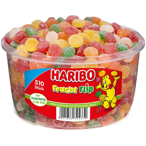 Haribo Frucht Flip kerek doboz 510 darab