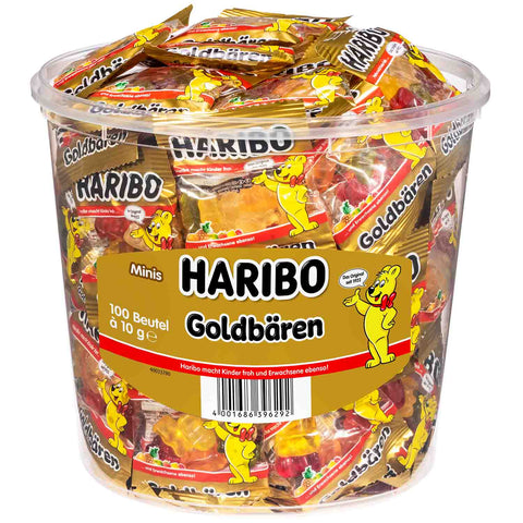 Haribo Goldbären 100 mini tasak, 1kg-os doboz