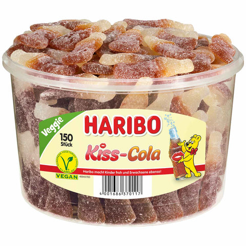 Haribo Kiss - Cola kerek doboz 150 darab