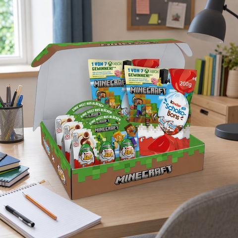 Gyermek Minecraft Box – 9 Kinder Joy tojással, 2 x Kinder Schoko-Bons 200 g
