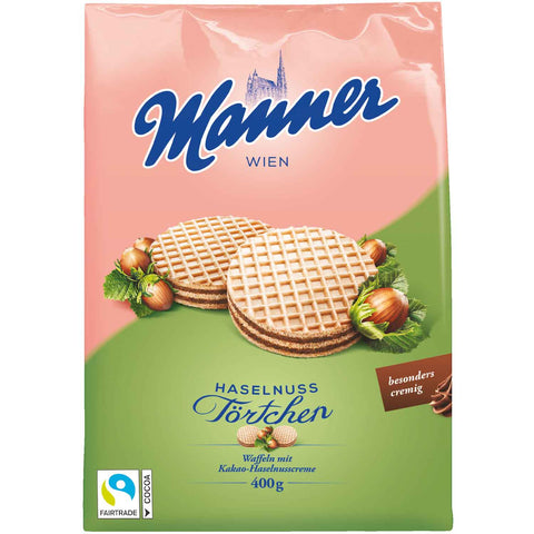 Manner Törtchen Mogyorós 400g