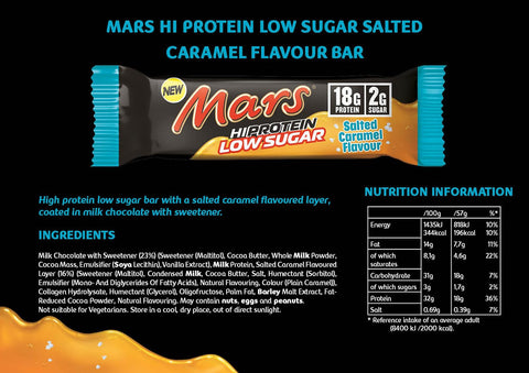 Mars Sós Karamellás Low Sugar High Protein Bar 57g