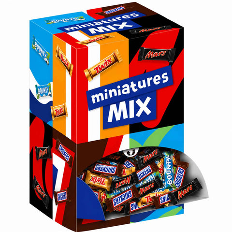 Miniatűr válogatás | 3 kg | Mini csokoládészeletek | Nagy kiszerelésű csokoládé | Parti válogatás
