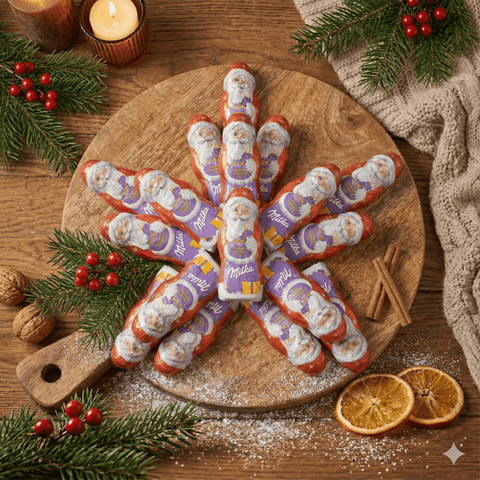 Milka Mini Mikulás figurák ömlesztett dobozban – kb. 160 darab (1,5 kg)