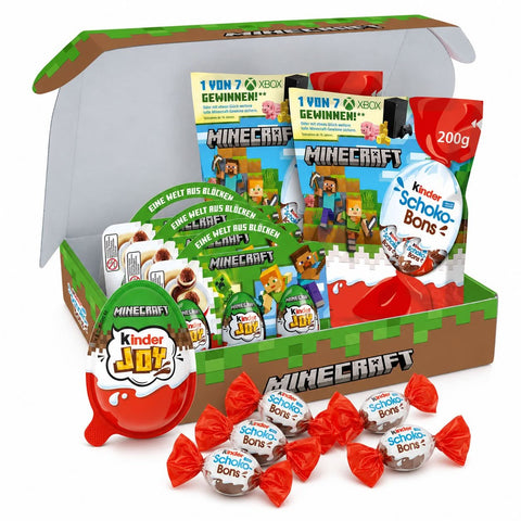 Gyermek Minecraft Box – 9 Kinder Joy tojással, 2 x Kinder Schoko-Bons 200 g