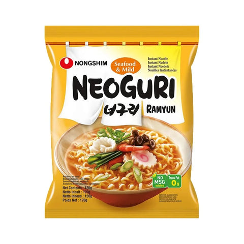 Nong Shim Neoguri instant tészta tenger gyümölcseivel és enyhe ízzel, 20 x 120 g