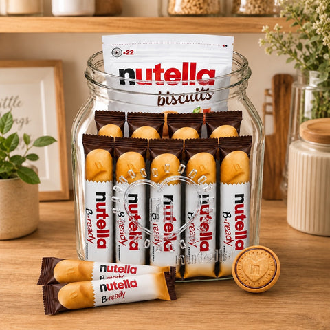Nutella ajándéküveg B-ready-vel és keksszel – 31 snack az üvegben – 502g