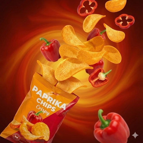 Paprikás chips farsangi szórásra – 40×20 g-os mini chips, egyedileg csomagolva