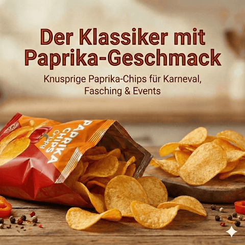 Paprikás chips farsangi szórásra – 40×20 g-os mini chips, egyedileg csomagolva