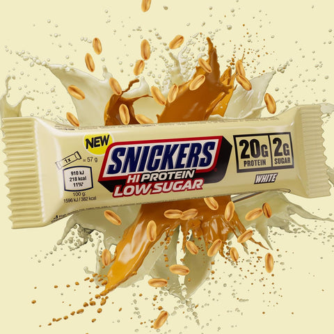 Snickers White alacsony cukortartalmú, magas fehérjetartalmú szelet 57g