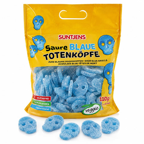 Suntjens Savanyú Kék Halálfejek 1100g