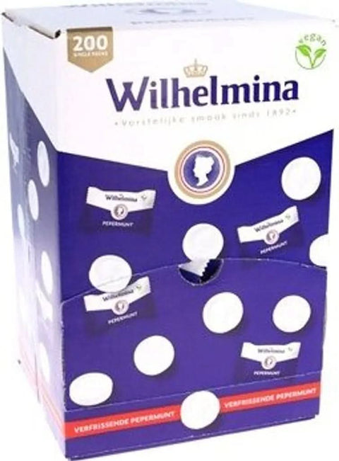 Wilhelmina | Borsmenta vegán bonbonok | Display 200 darab